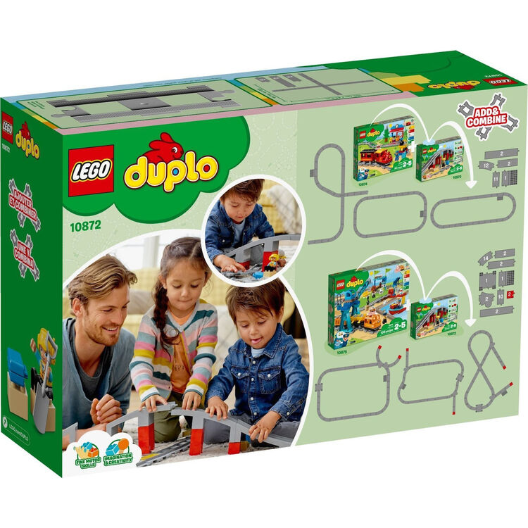 Product LEGO® DUPLO® Town: Σιδηροδρομική Γέφυρα και Τροχιές (10872) Μαζί με Πασχαλινή Λαμπάδα image