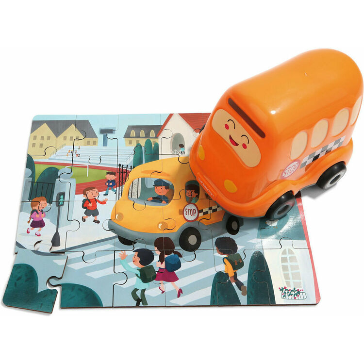 Product Childrens Puzzle 130909 Wooden Puzzles In School Bus image