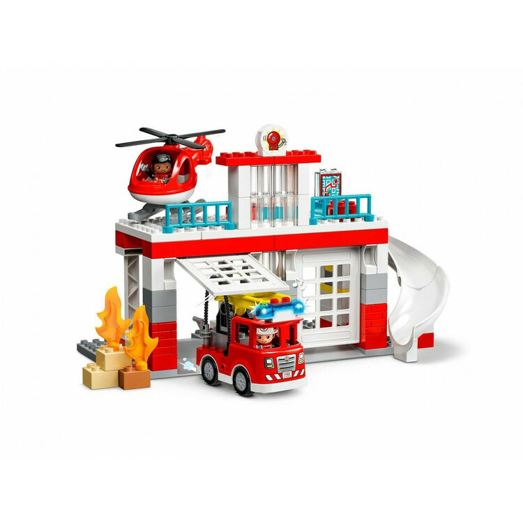 Product LEGO® DUPLO® Town: Πυροσβεστικός Σταθμός & Ελικόπτερο (10970) Μαζί με Πασχαλινή Λαμπάδα image