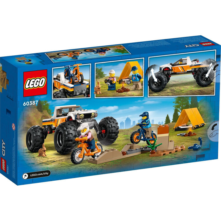 Product LEGO® City: Περιπέτειες με Οχήματα 4x4 Εκτός Δρόμου (60387) Μαζί με Πασχαλινή Λαμπάδα image