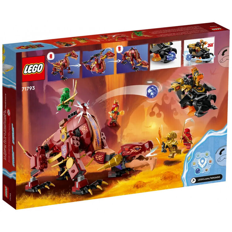 Product LEGO® NINJAGO®: Δράκος Λάβας που μεταμορφώνεται σε Κύμα Φωτιάς (71793) image