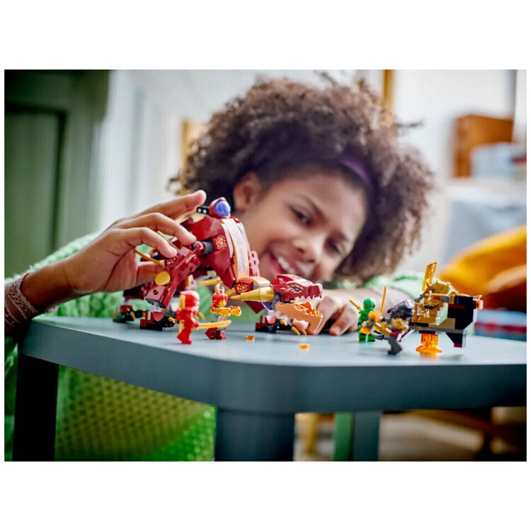 Product LEGO® NINJAGO®: Δράκος Λάβας που μεταμορφώνεται σε Κύμα Φωτιάς (71793) image