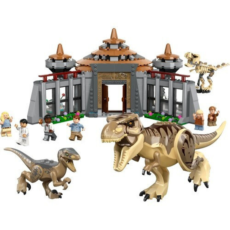 Product LEGO® Jurassic World: Jurassic Park  Visitor Center: T. rex & Raptor Attack (76961) Along with an Easter Candle image