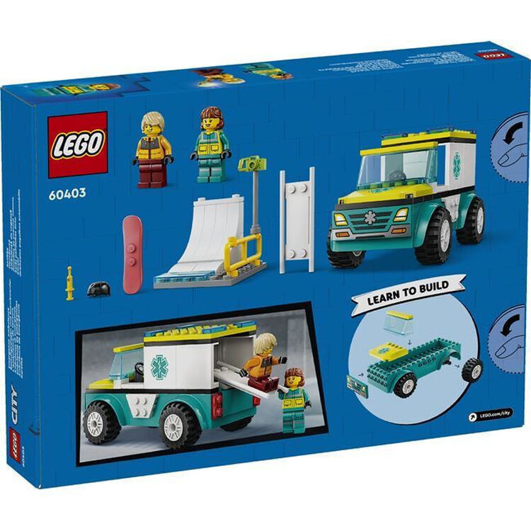 Product LEGO® City: Emergency Ambulance and Snowboarder (60403) image