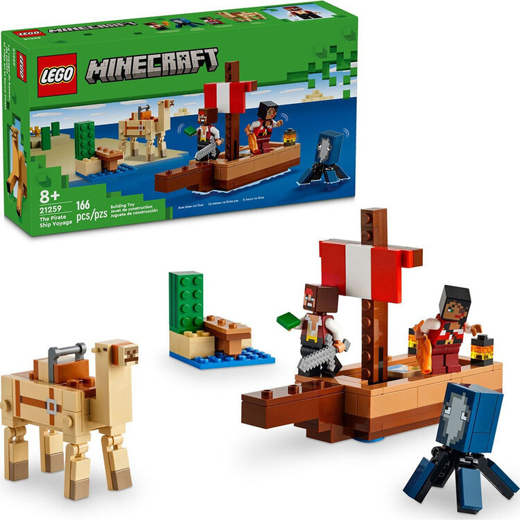 Product LEGO® Minecraft®: Το Ταξίδι του Πειρατικού Πλοίου (21259) image