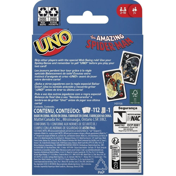 Product UNO The Amazing Spiderman Card Game image