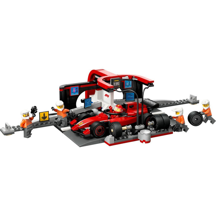 Product LEGO® City: Πιτ Στοπ F1® & Ομάδα Πιτ με Αυτοκίνητο Ferrari (60443) image