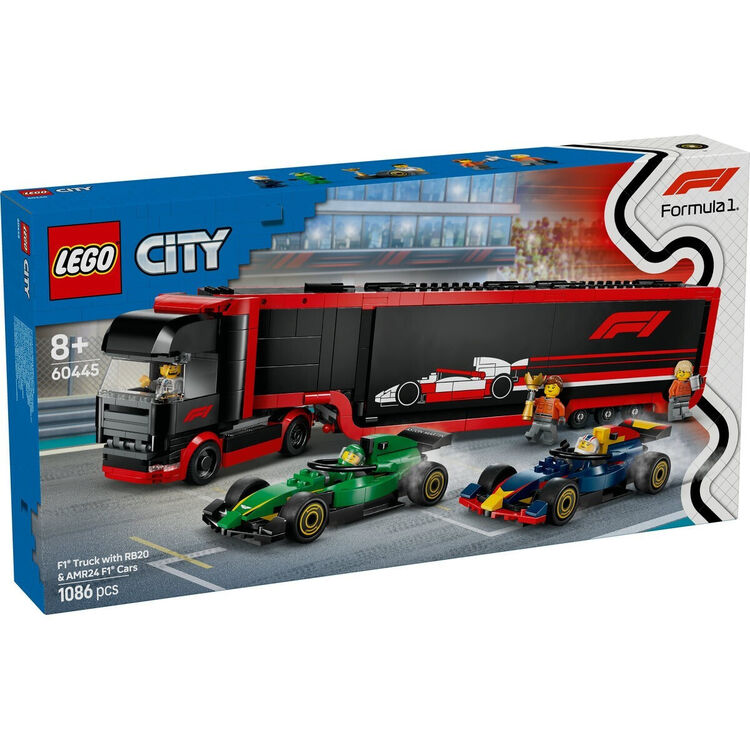 Product LEGO® City: Φορτηγό F1® με Αυτοκίνητα RB20 & AMR24 F1® (60445) image