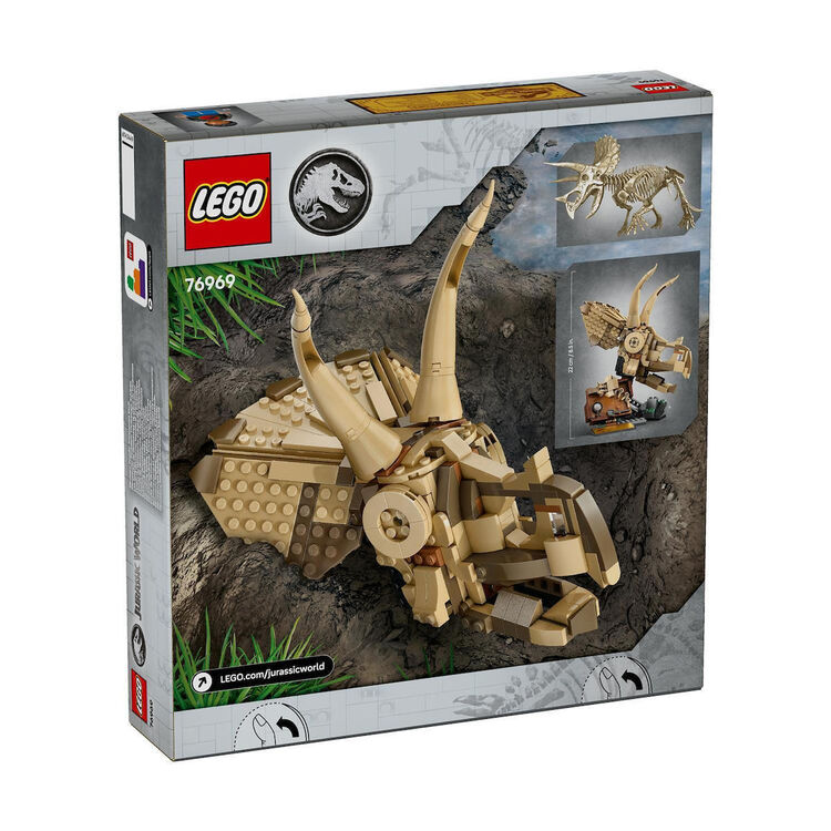 Product LEGO® Jurassic World: Απολιθώματα Δεινοσαύρων: Κρανίο Τρικεράτοπα (76969) image