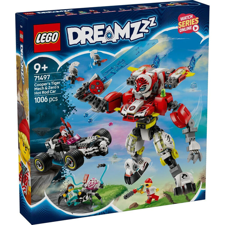 Product LEGO® DREAMZzz™: Εξωστολή Τίγρης του Κούπερ & Αυτοκίνητο Hot Rod του Ζίροου (71497) image