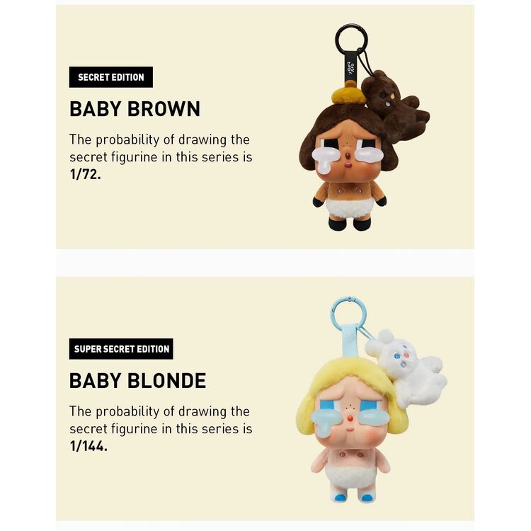 Product Μπρελόκ POP MART Crybaby Crying Again Series Vinyl Face Plush Blind Box Blind Box (1pc) 1τμχ Τυχαία Επιλογή image