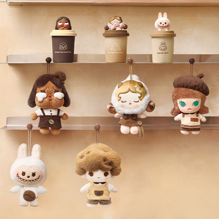 Product POP MART Pop Bean Coffee Factory Plush Pedant 1pc Random Pick image