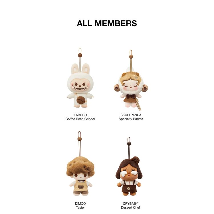 Product POP MART Pop Bean Coffee Factory Plush Pedant 1pc Random Pick image