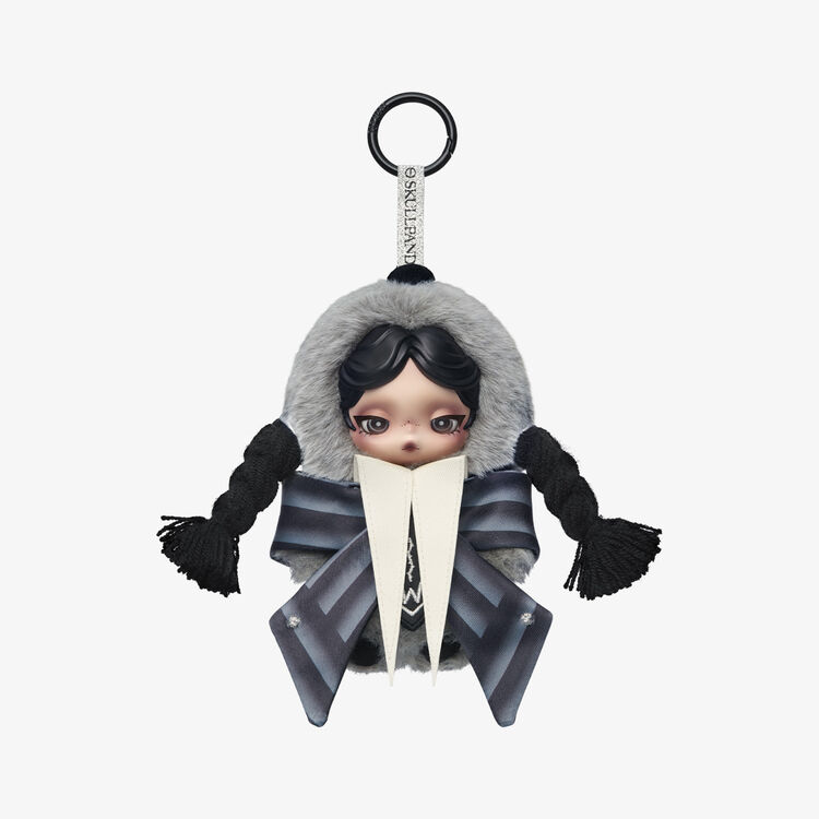 Product POP MART SKULLPANDA × Wednesday Plush (Nevermore Academy Uniform Version) image