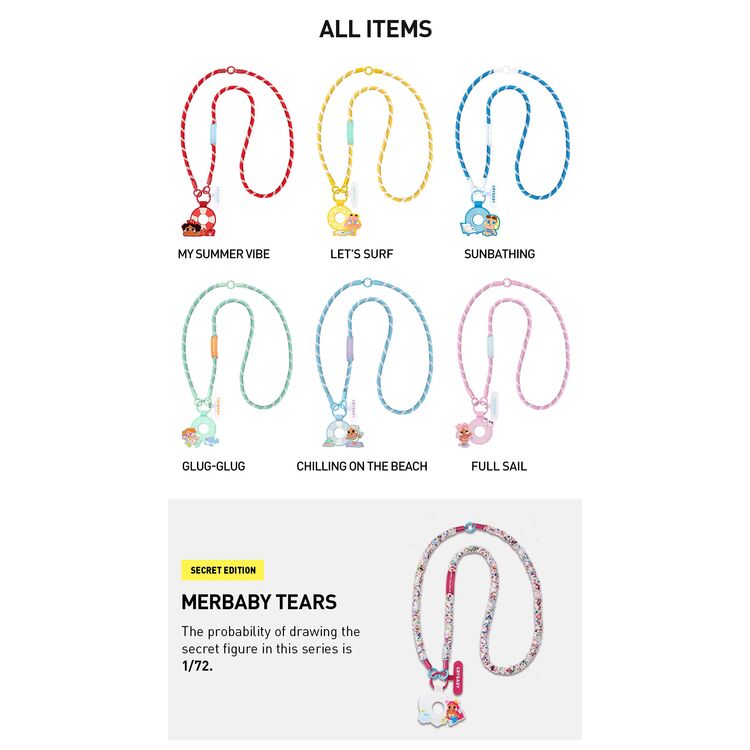 Product Λουράκι Λαιμού POP MART Crybaby Vacation Mode On Series-Long Lanyard Blind Box 1τμχ Τυχαία Επιλογή image