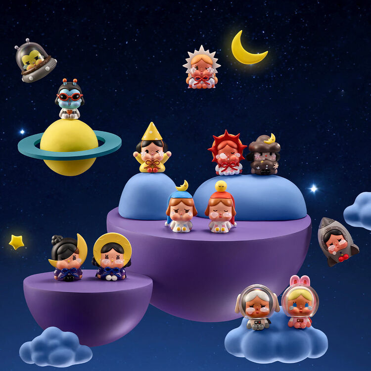 Product Φιγούρα POP MART Crybaby Crying To The Moon Sitting Series Figure Blind Bag (1pc) 1τμχ Τυχαία Επιλογή image