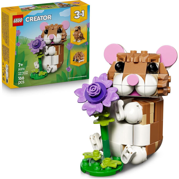 Product LEGO® Creator 3-in-1 Cute Hamster with a Flower (31376) image