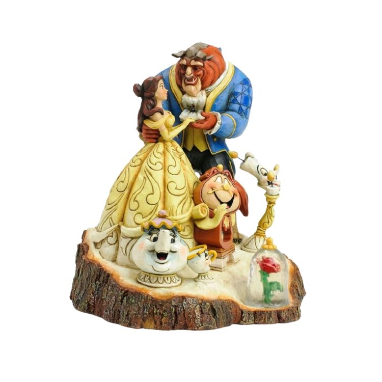 Product Enesco Disney Beauty and The Beast Wood Carved Figurine image