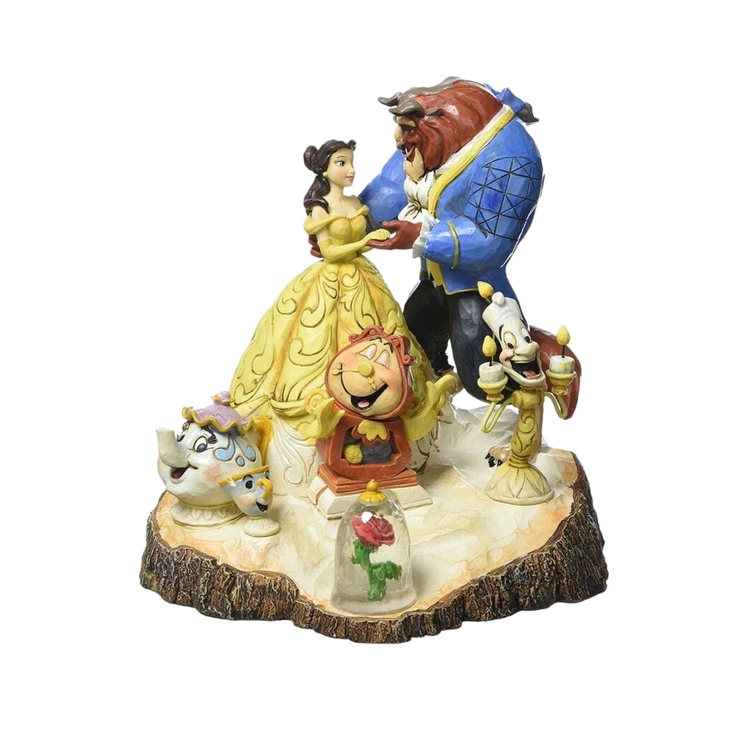 Product Enesco Disney Beauty and The Beast Wood Carved Figurine image