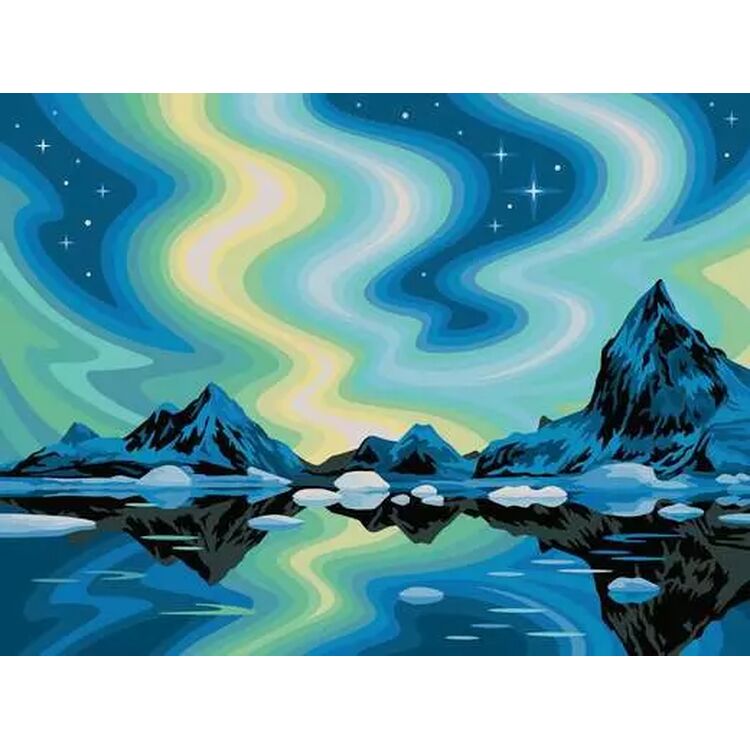 Product Σετ Ζωγραφικής Ravensburger: Creart Canvas - Northern Lights (23907) image