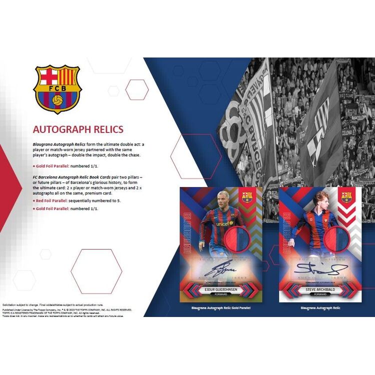 Product Topps 2023-24 Barcelona Official Team Set image
