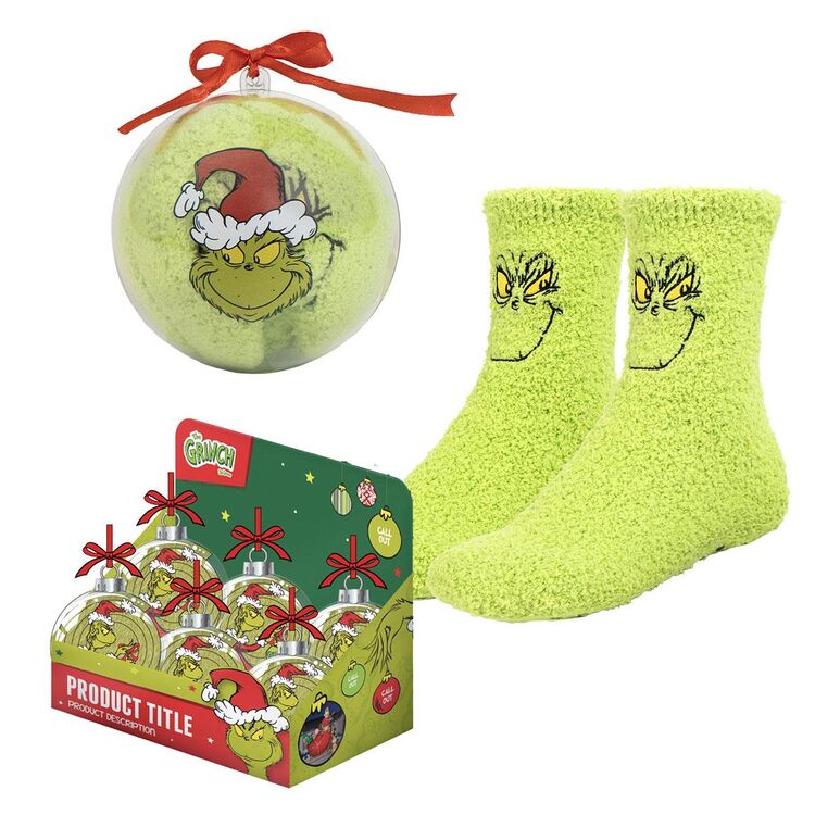 Product Grinch Anti-Slip Socks In A Bauble image