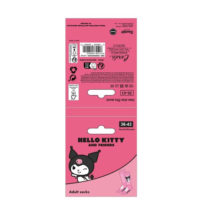 Product Κάλτσες Hello Kitty Kuromi Pink Socks image