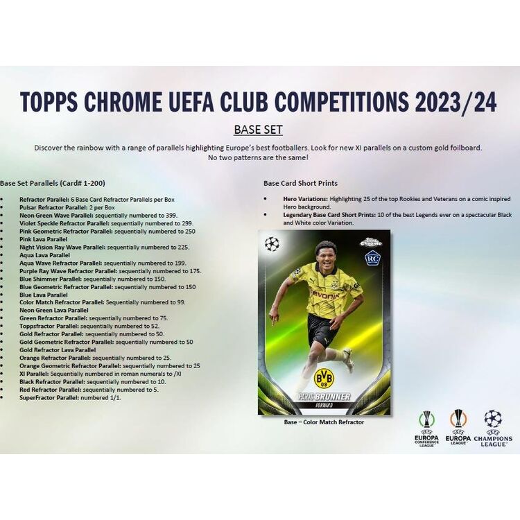 Product 2023-24 UCC Chrome Topps Hobby Box image