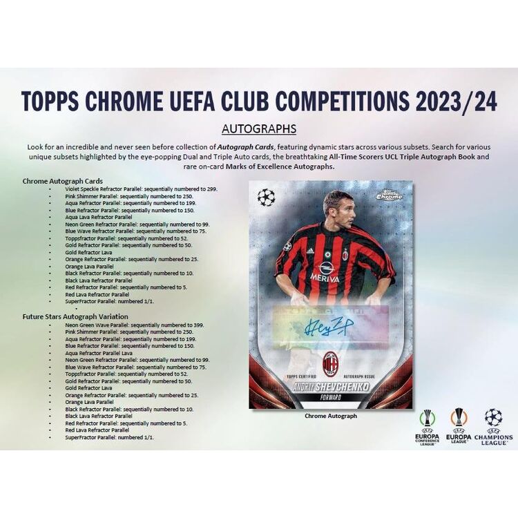Product 2023-24 UCC Chrome Topps Hobby Box image