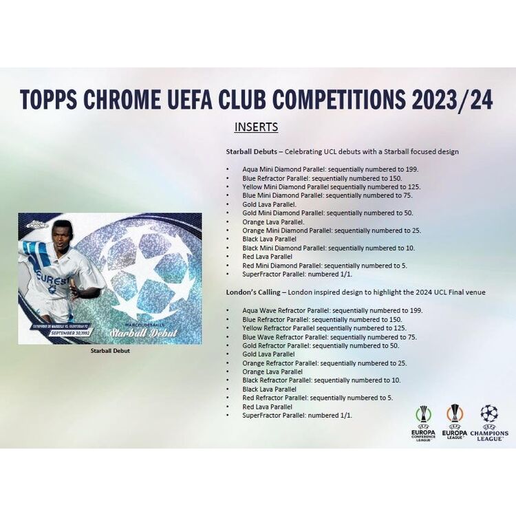 Product 2023-24 UCC Chrome Topps Hobby Box image