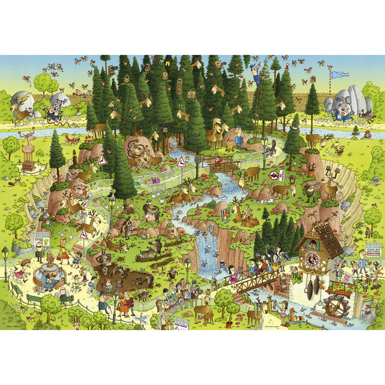 Product Puzzle 29638 St Funky Zoo Black Forest Habitat 1000 Pieces image