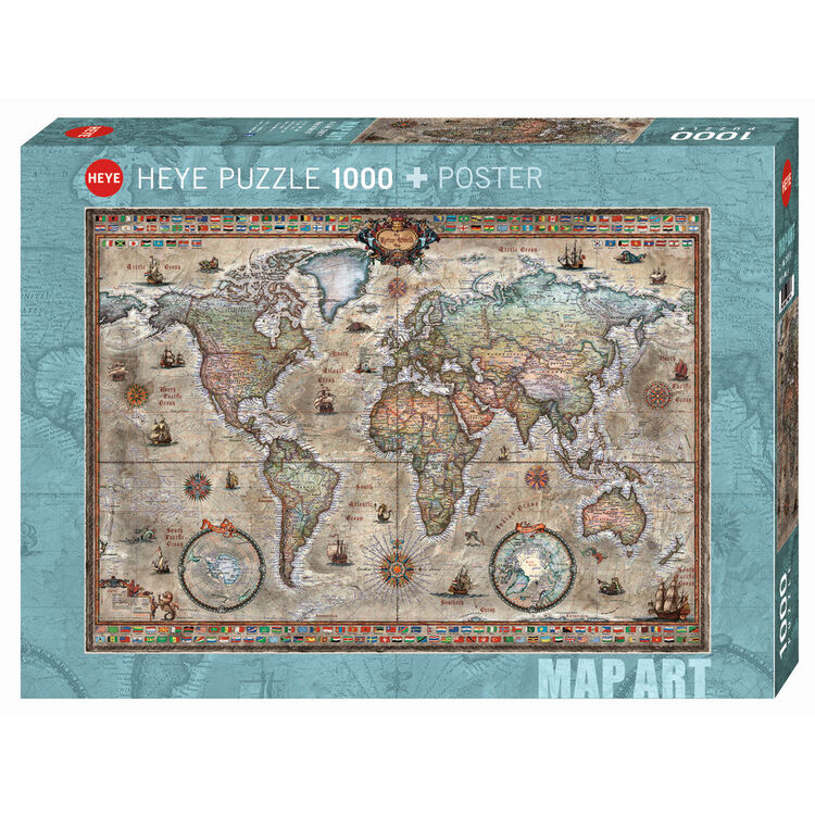 Product Puzzle 29871 St Map Retro World 1000 Pieces image