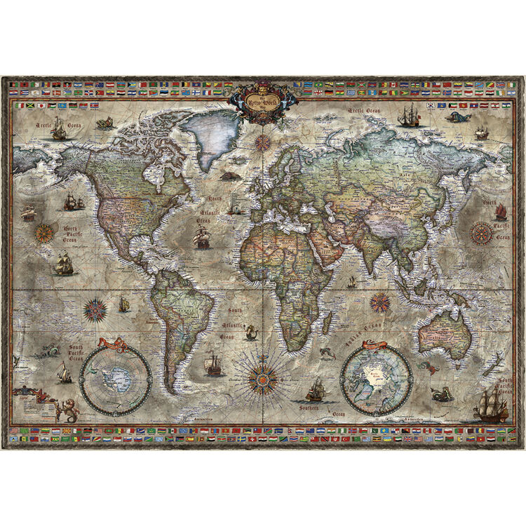 Product Puzzle 29871 St Map Retro World 1000 Pieces image