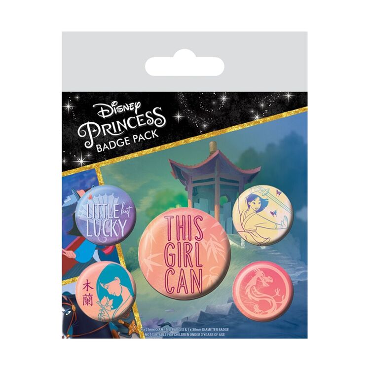 Product Disney Mulan Set of 5 Pin Badge image