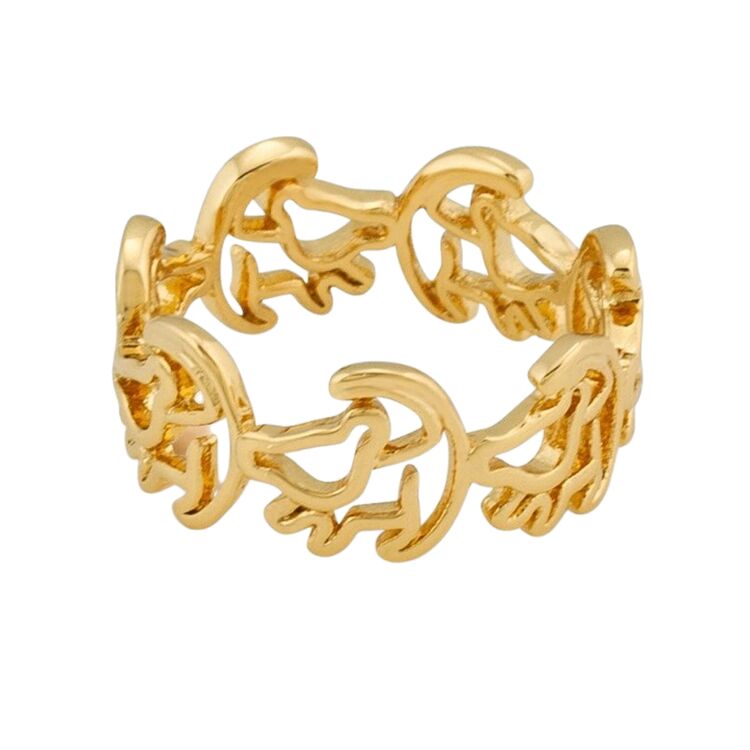 Product Disney Couture Lion King 14kt Gold-Plated Simba Outline Ring image