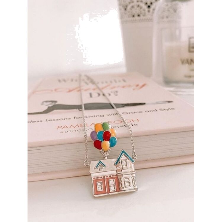 Product Disney Couture Pixar Gold-Plated Up House and Balloons Necklace image