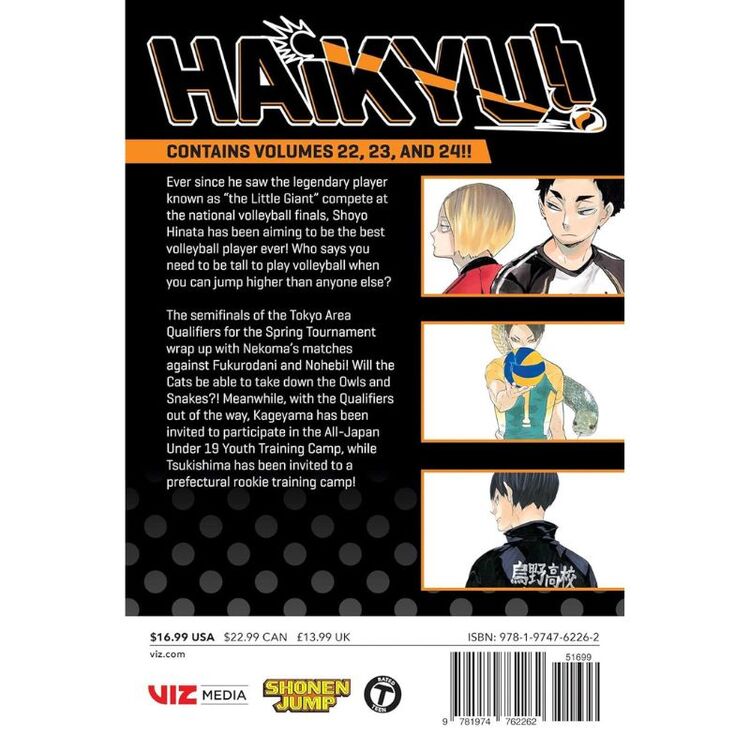Product Haikyu!! (3-in-1 Edition), Vol. 8 : Includes vols. 22, 23 & 24 Volume 8 image