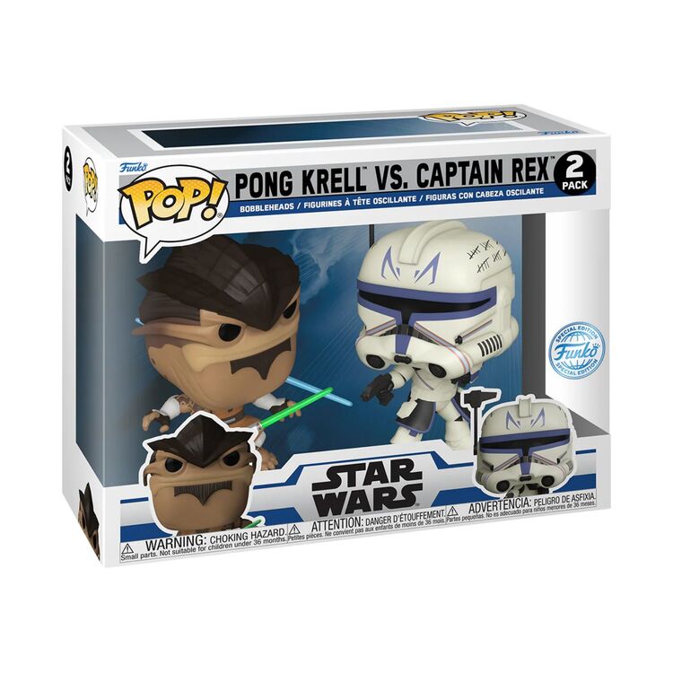 Product Funko Pop! Star Wars The Clone Wars Pong Krell vs Captain Rex 2-Pack image