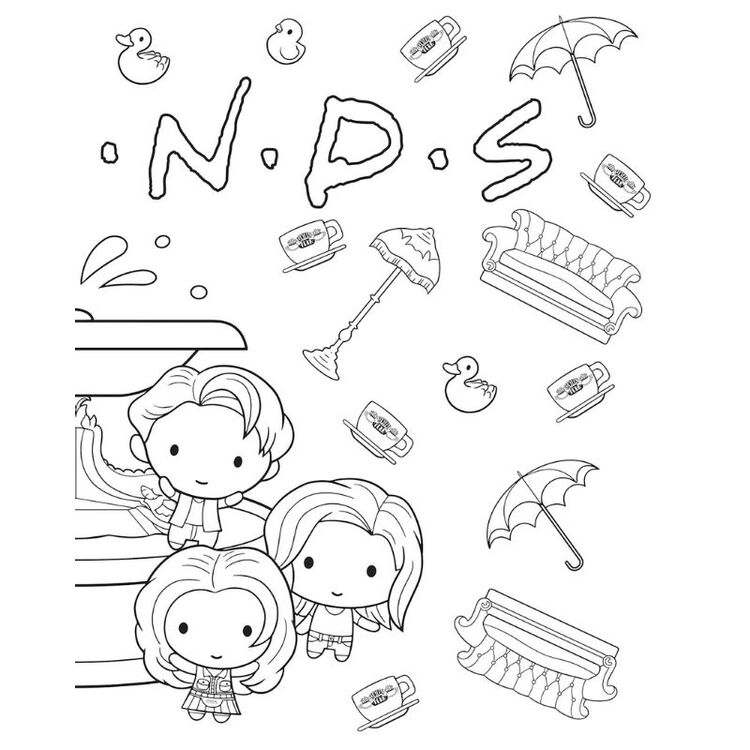 Product The Official Friends Coloring Book: The One with 100 Images to Color image