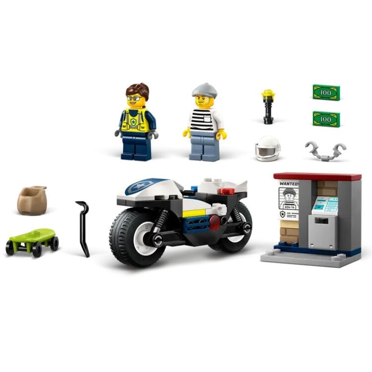 Product LEGO® City: Καταδίωξη με Αστυνομική Μοτοσικλέτα (60455) image