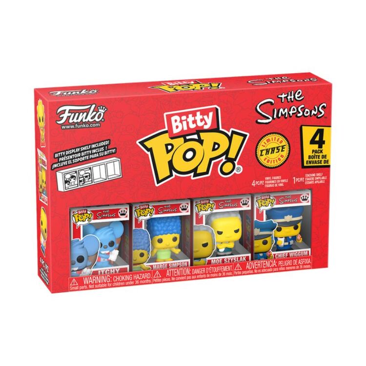 Product Φιγούρες Funko Bitty Pop! 4-Pack The Simpsons Itchy, Marge Simpson, Moe Szyslak, Chief Wiggum image
