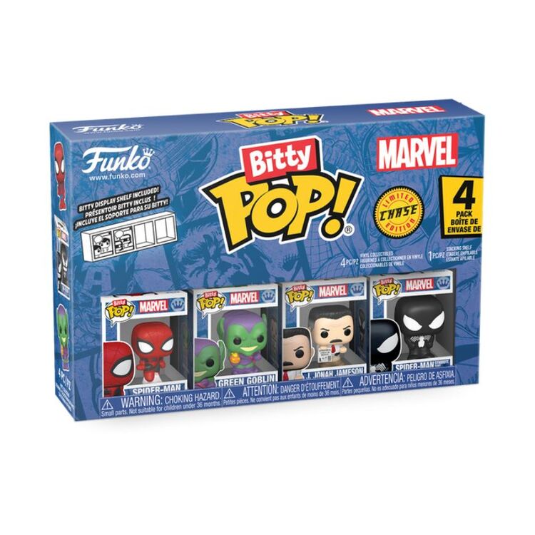 Product Funko Bitty Pop! 4-Pack Marvel Spider-Man, Green Goblin, J. Jonah Jameson, Spiderman image