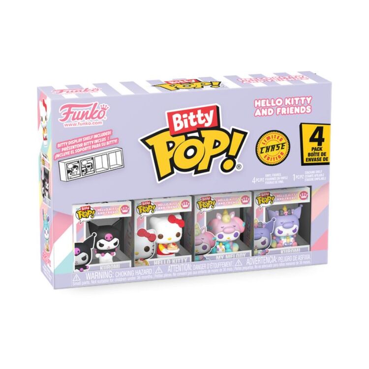 Product Funko Bitty Pop! 4-Pack Hello Kitty and Friends Kuromi, Hello Kitty, My Melody (Unicorn), Hello Kitty image