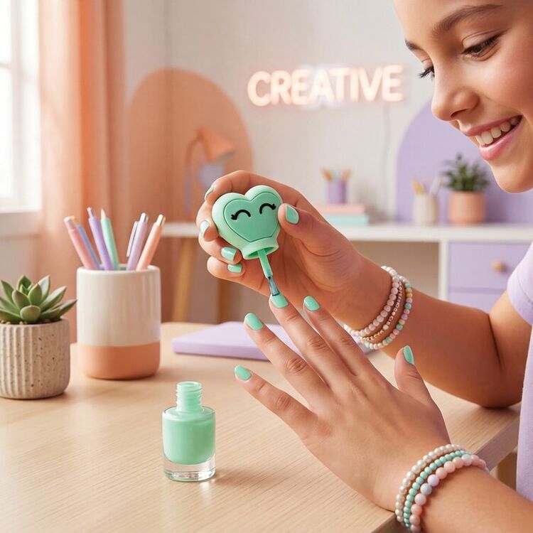 Product Σετ Ομορφιάς AS HappiHobbi: Nail Polish - Sparkle Love (Green color)  (1081-60013) image