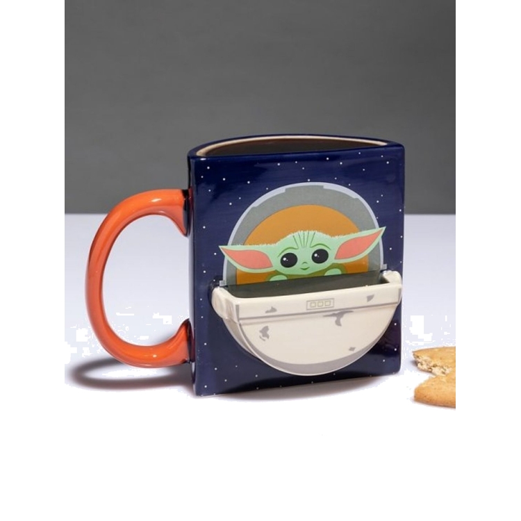 Product Star Wars Mandalorian The Child Drink Time Figurak Mug With Coockie Holder image