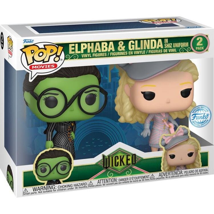 Product Funko Pop! 2-Pack Movies: Wicked - Elphaba and Glinda in Shiz Uniform (Special Edition) image