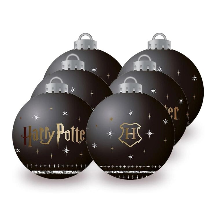 Product Harry Potter Black 6 Christmas Baubles Pack image