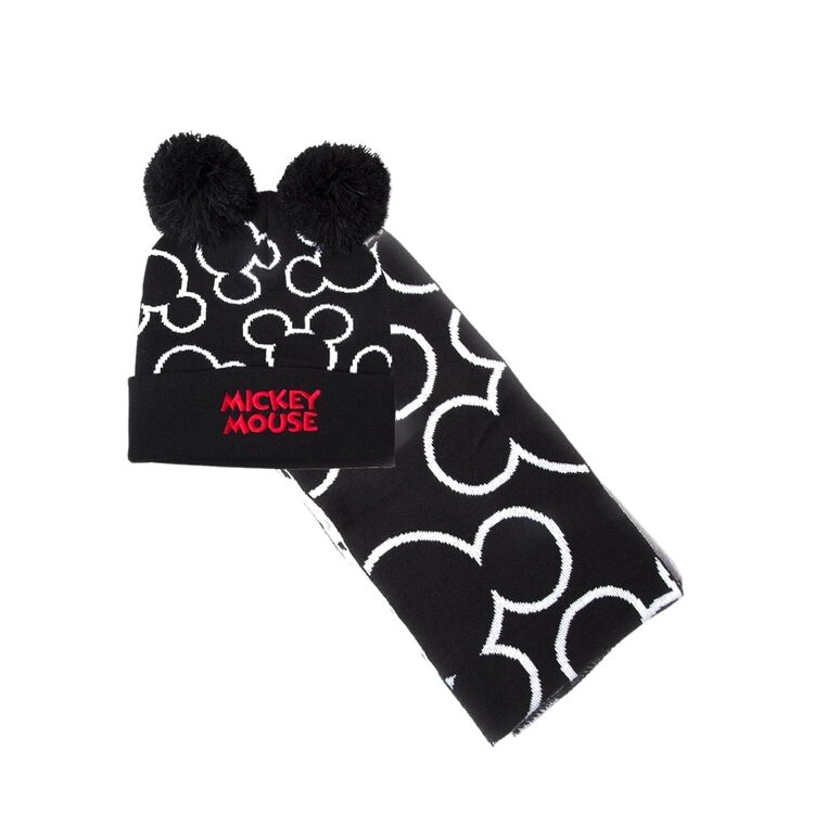 Product Disney Mickey Mouse Silhouette Beanie & Scarf image