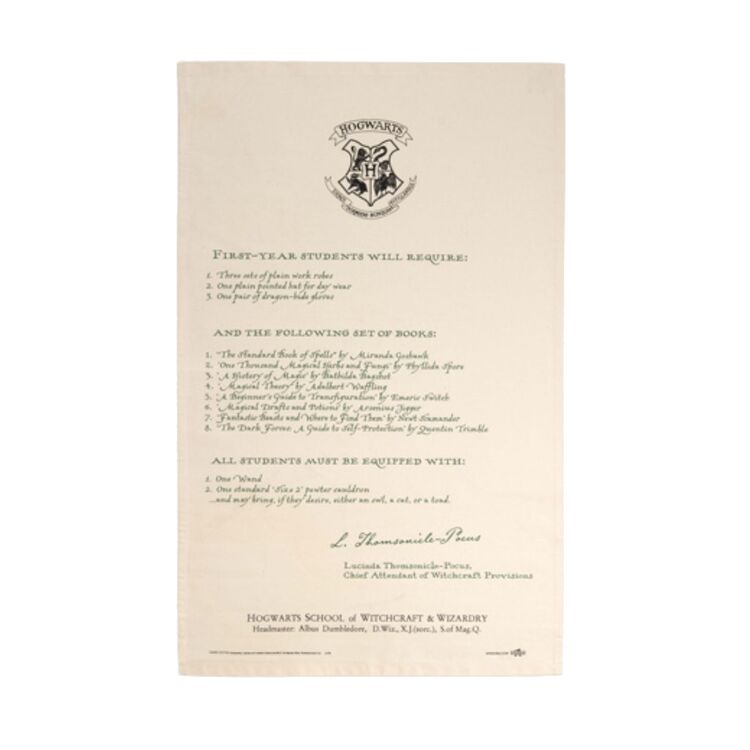 Product Harry Potter Harry Potters Hogwarts Acceptance Letter Tea Towel Set image