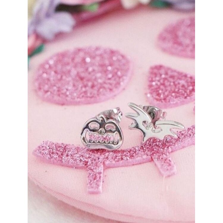 Product Σκουλαρίκια Disney Couture Nightmare Before Christmas Halloween Bat & Pumpkin Stud Earrings image